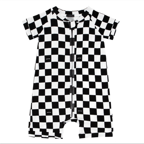Little Sleepies Other - SOLD LS Cool Checks Shorty Romper 6-12